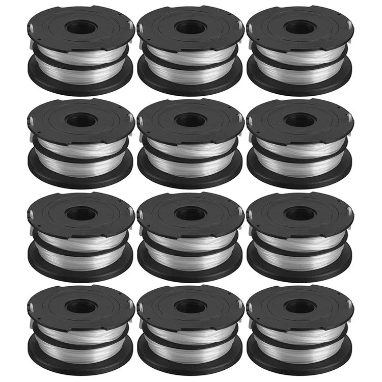 12Pcs For Black & Decker GH750  /  GH710  /  GH700 Line Spools Lawn Mower Line Reels, DF-065-BKP