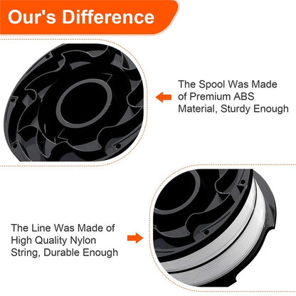 12Pcs For Black & Decker GH750  /  GH710  /  GH700 Line Spools Lawn Mower Line Reels, DF-065-BKP