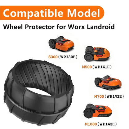 2Pcs Rubber Wheel Protector for Worx Landroid M1000 / M700 / M500 Plus / M500 / S300 Lawn Mower Part, RSXJ0002