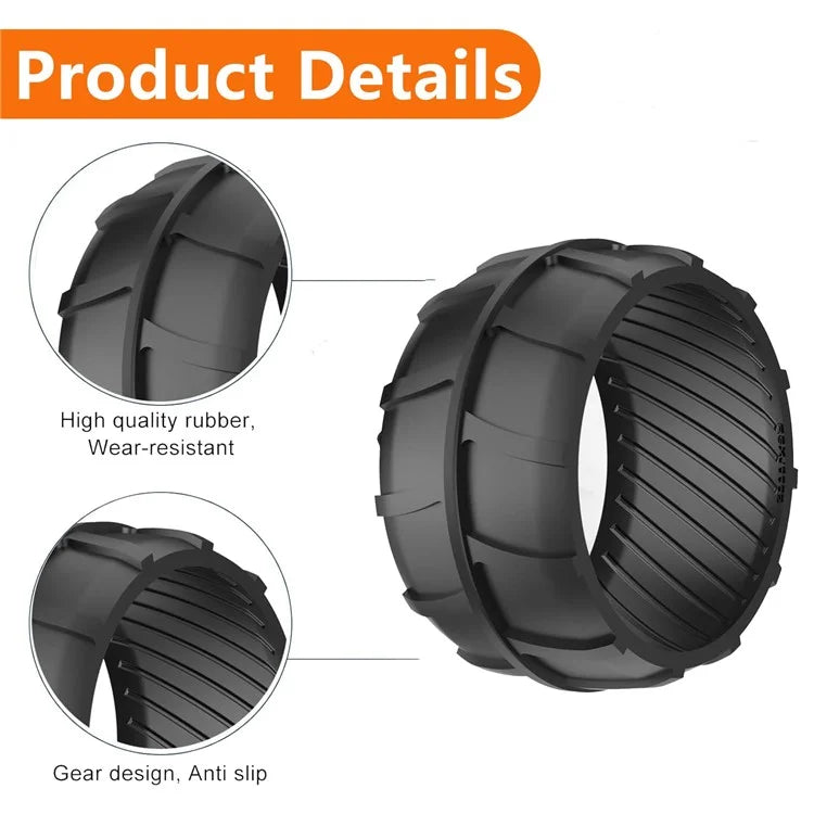 2Pcs Rubber Wheel Protector for Worx Landroid M1000 / M700 / M500 Plus / M500 / S300 Lawn Mower Part, RSXJ0002