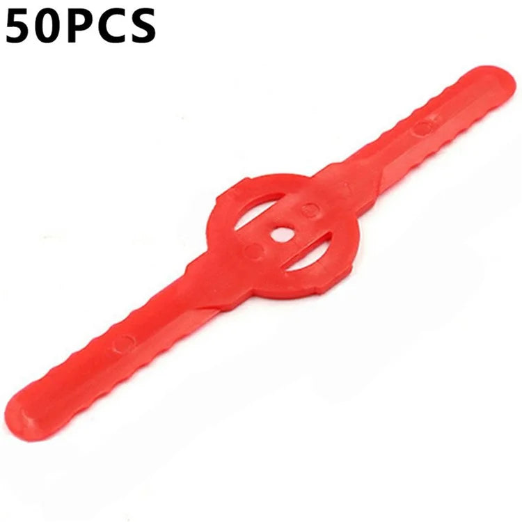 50Pcs For Weed Eater Lawn Mower Head Blades Grass Trimmer Replacement Plastic Cutter Blades