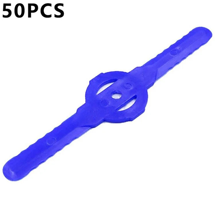 50Pcs For Weed Eater Lawn Mower Head Blades Grass Trimmer Replacement Plastic Cutter Blades