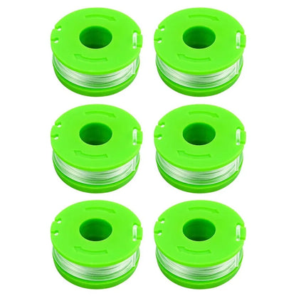 6PCS RS90121 Nylon Line Spools for Earthwise CST00012 / LST10012 / CST12010 Lawn Trimmer Wire Reels