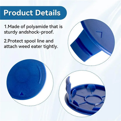 6PCS Plastic Spool Cap for Kobalt KST 120X-06 / 120X 40V Lawn Mower Replacement Part, TLK-01-1