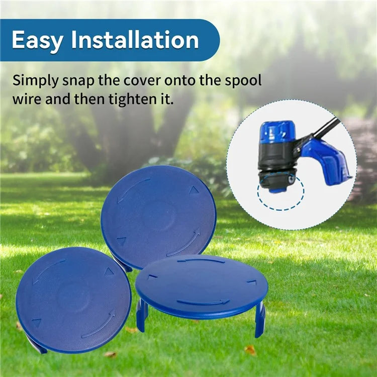 6PCS Plastic Spool Cap for Kobalt KST 120X-06 / 120X 40V Lawn Mower Replacement Part, TLK-01-1