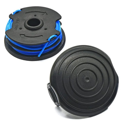 TLW-04+TLW-05 6Pcs Replacement Spool + 1Pc Spool Cap for Harbor Freight Bauer 20115E-B Bauer Corded BAUER 5.5Amp 15 in Electric String Trimmer
