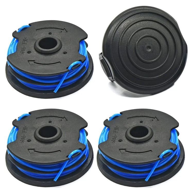 TLW-04+TLW-05 3Pcs Replacement Spool + 1Pc Spool Cap for Harbor Freight Bauer 20115E-B Bauer Corded BAUER 5.5Amp 15 in Electric String Trimmer