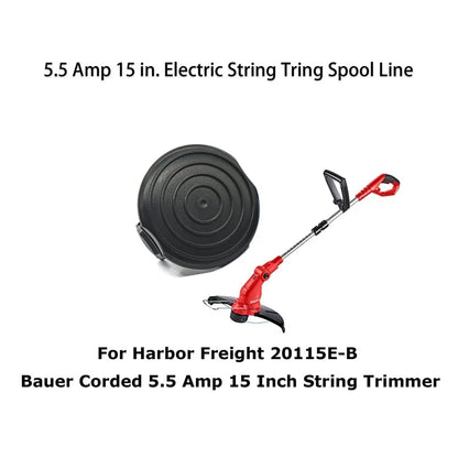 TLW-05 2Pcs Replacement Spool Cap for Harbor Freight Bauer 20115E-B Bauer Corded BAUER 5.5Amp 15 in Electric String Trimmer