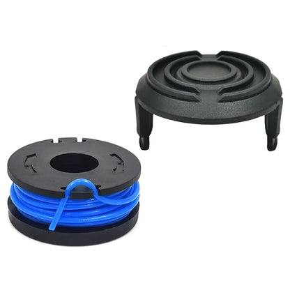 TLW-01+TLW-01-1 1Pc Replacement Spool + 1Pc Spool Cap Mower Set for Harbor Freight Bauer 19115C-B 20V Cordless Mower