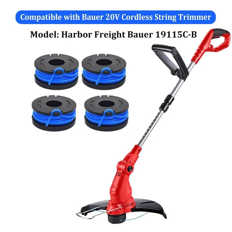 TLW-01 12Pcs Replacement Spool Mower Accessory for Harbor Freight Bauer 19115C-B 20V Cordless Mower
