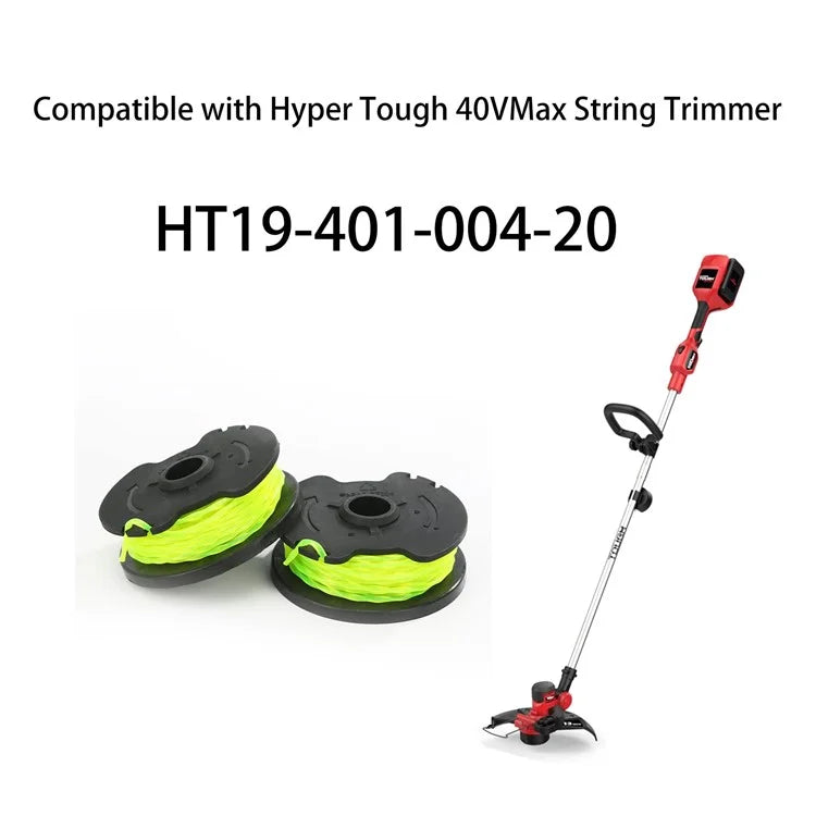 HT19-401-004-20 12Pcs Replacement Spool Mower Accessory for Hyper Tough 40V Max String Trimmer  /  HT19-401-004-20 /  HT21-401-002-04 (2022)