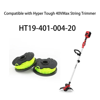 HT19-401-004-20 4Pcs Replacement Spool Mower Accessory for Hyper Tough 40V Max String Trimmer  /  HT19-401-004-20  /  HT21-401-002-04 (2022)