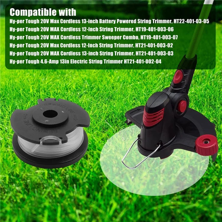TLH-02+ TLH-02-1 8Pcs Replacement Spool + 2Pcs Spool Cap for Hyper Tough 20V Max HT22-401-03-05  /  HT-19-401-003-06  /  HT19-401-003-07