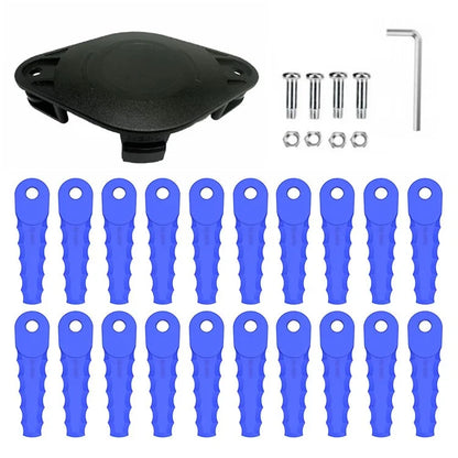 Trimmer Head + 20 Blades for Kobalt KST 120X-06  /  120X Lawn Mower Replacement Part, EVGK-01+RS-0001 Blue