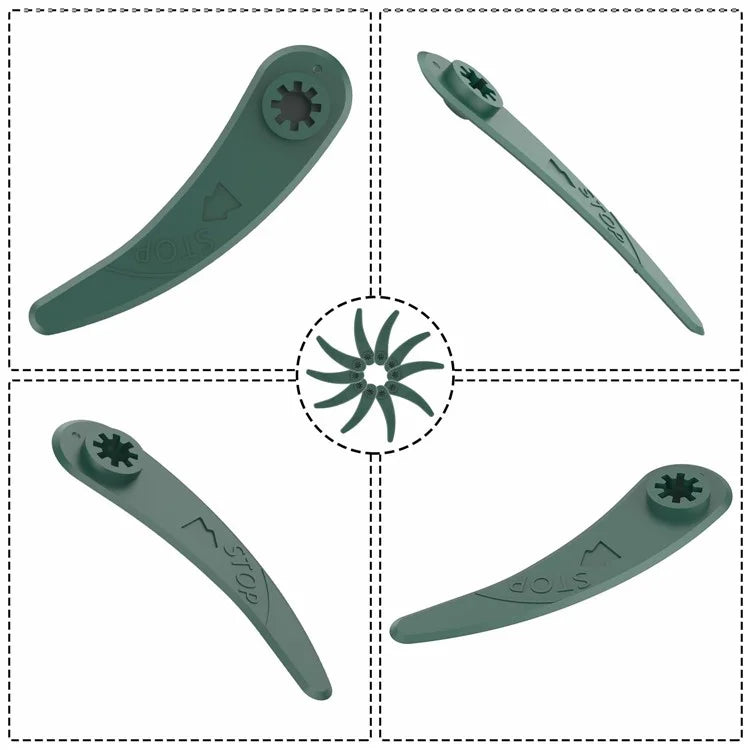 32Pcs F016800372 Lawn Mower Blades for Bosch ART 26-18 LI 083-B3-0009 / ART 23-18 LI , ABS Grass Lawn Trimmer Blade Accessories