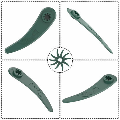 32Pcs F016800372 Lawn Mower Blades for Bosch ART 26-18 LI 083-B3-0009 / ART 23-18 LI , ABS Grass Lawn Trimmer Blade Accessories