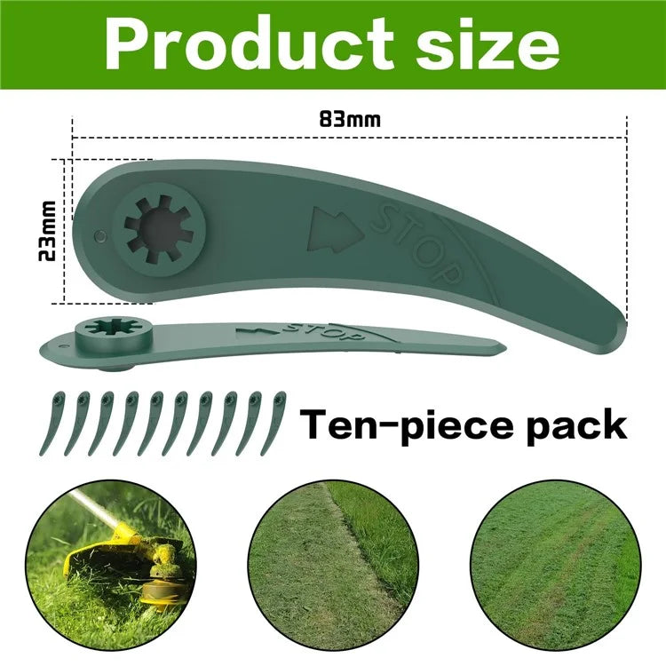 32Pcs F016800372 Lawn Mower Blades for Bosch ART 26-18 LI 083-B3-0009 / ART 23-18 LI , ABS Grass Lawn Trimmer Blade Accessories