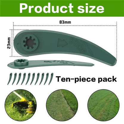 32Pcs F016800372 Lawn Mower Blades for Bosch ART 26-18 LI 083-B3-0009 / ART 23-18 LI , ABS Grass Lawn Trimmer Blade Accessories
