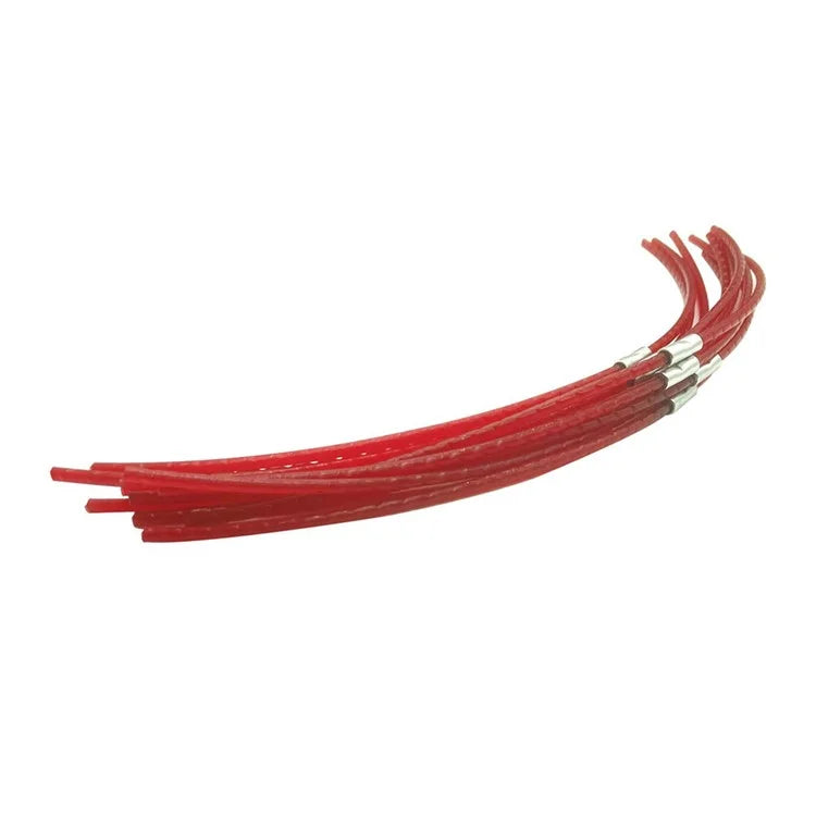 10Pcs F016800181 Trimmer Line for Bosch ART 26 Combitrim Brush Cutter 39cm Nylon Strips with Buckle, Red