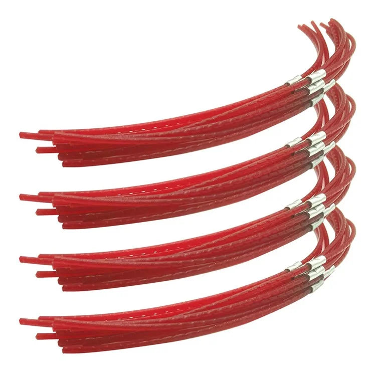 40Pcs 39cm Nylon Trimmer Line for Bosch ART 26 Combitrim, F016800181 Cutting Line with Buckle, Red
