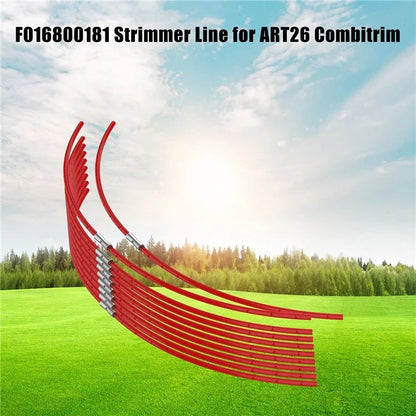 40Pcs 39cm Nylon Trimmer Line for Bosch ART 26 Combitrim, F016800181 Cutting Line with Buckle, Red