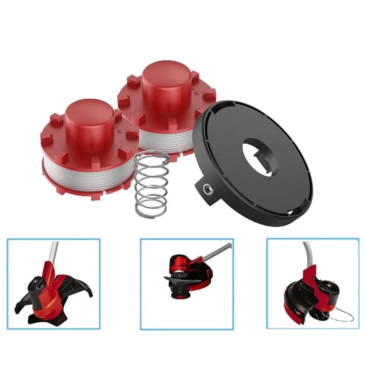 2 Spool+1 Cap+1 Coil Spring for Einhell Lawn Mower Replacement Parts Set