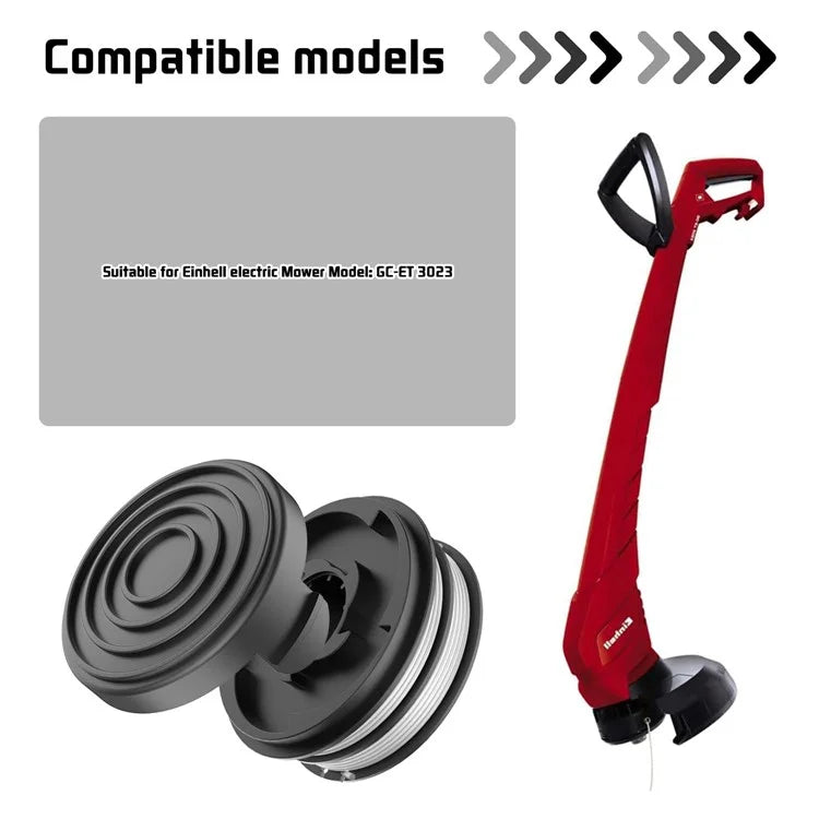 Replacement Spool with Dustproof Cap for Einhell Lawn Mower 3405685 / TLE-02-1
