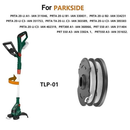 8Pcs For Parkside Lawn Mower Wire Reels Grass Trimmer Nylon Rope Spools, TLP-01