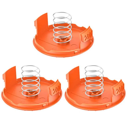 For Black & Decker GH400 / GH500 / GH600 3 Spool Cap + 3 Spring Lawn Mower Parts, RC-100-P
