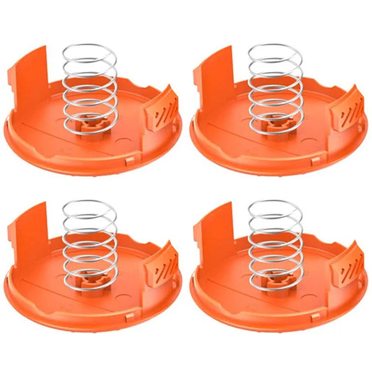 RC-100-P Lawn Mower Parts for Black & Decker ST6600 / ST7000 / LSTE523 4xSpool Cap + 4xSpring