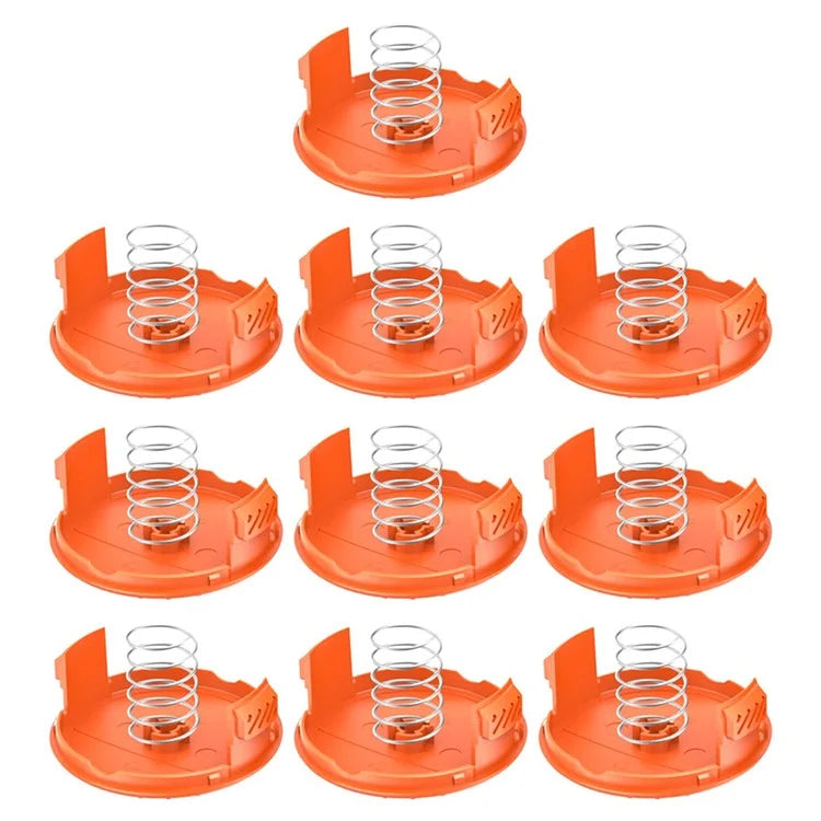 For Black & Decker GH400 / GH500 / GH600 10 Spool Cap with 10 Spring Lawn Mower Replacement, RC-100-P