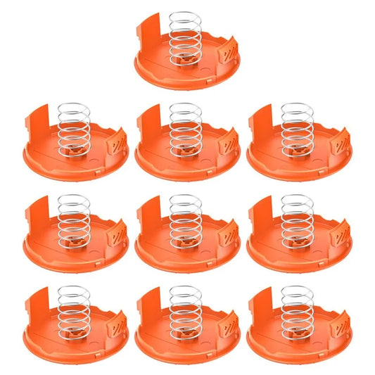 For Black & Decker GH400 / GH500 / GH600 10 Spool Cap with 10 Spring Lawn Mower Replacement, RC-100-P