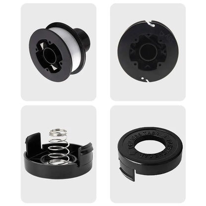 RS-136-BKP Spool + 682378-02 Spool Cap + Coil Spring for Black & Decker Lawn Mower