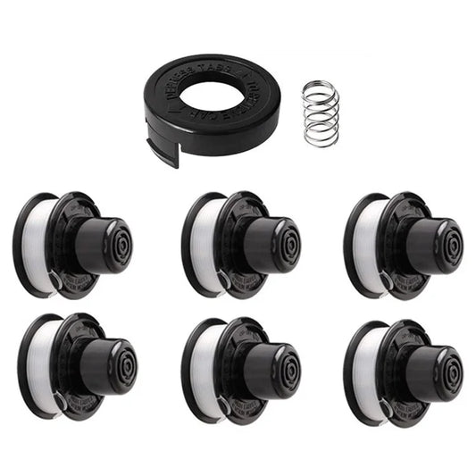 For Black & Decker ST1000 / ST3000 / ST4000 / ST4500 Six Spool + Cap + Spring, RS-136-BKP+682378-02