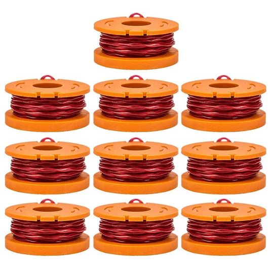10 Pieces Nylon Trimmer Lines Replacement Spools for Worx Lawn Mower Accessories