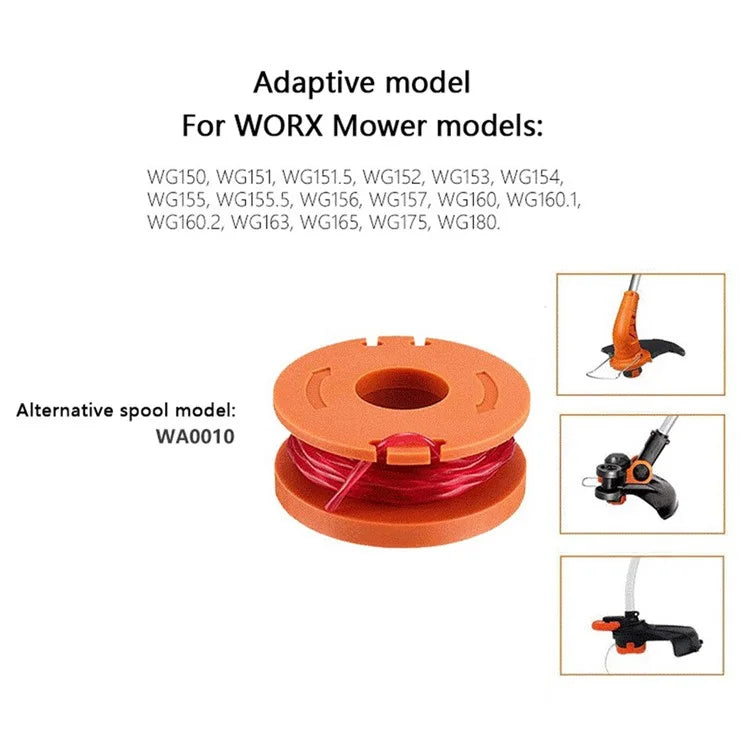 For Worx Lawn Mower Spools WA0010 Replacement Wire Reels (2 Pieces)