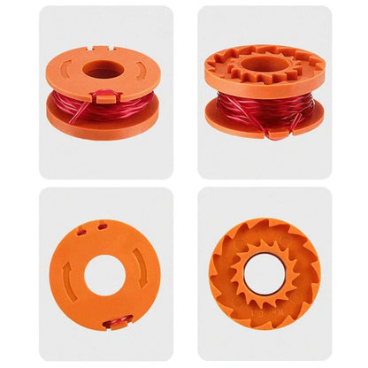 WA0010+WA6531 Lawn Mower Parts For Worx WG150 / WG151 / WG163 4 Spool+1 Cap