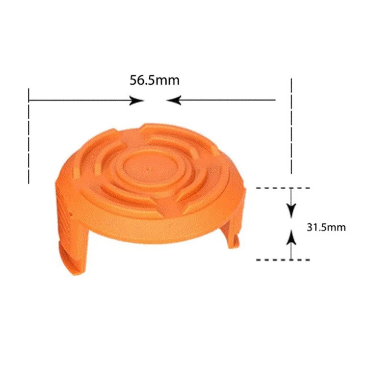 6Pcs Spool Cover for Worx WG150 / WG151 / WG163 / G165 Lawn Mower Spool Cap, WA6531