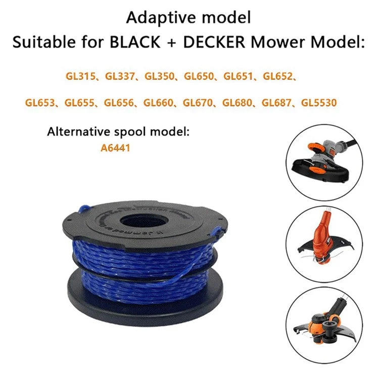 Replacement Spool for Black & Decker Lawn Trimmer Wire Reel A6441