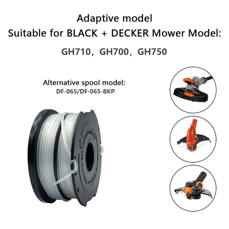For Black & Decker GH710 / GH700 / GH750 Spool Lawn Mower Line Reel, DF-065-BKP