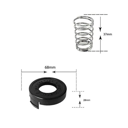 For Black & Decker ST1000 / ST3000 / ST4000 / ST4500 Lawn Mower 8 Spool Cap with Spring, 682378-02