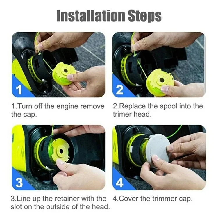 3Pcs Nylon Rope Spool for Ryobi RLT36B33 / RY36LT33A-0 36V Lawn Mower Wire Reel, RAC143
