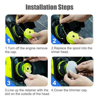 3Pcs Nylon Rope Spool for Ryobi RLT36B33 / RY36LT33A-0 36V Lawn Mower Wire Reel, RAC143