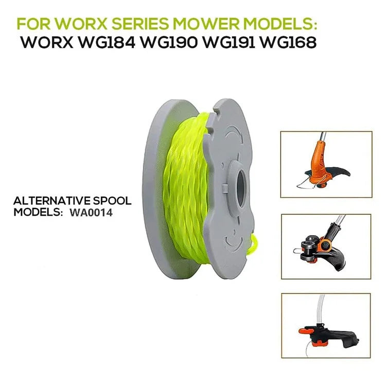 3PCS Lawn Mower Spool for Worx Lawn Trimmer Nylon Wire Reel WA0014