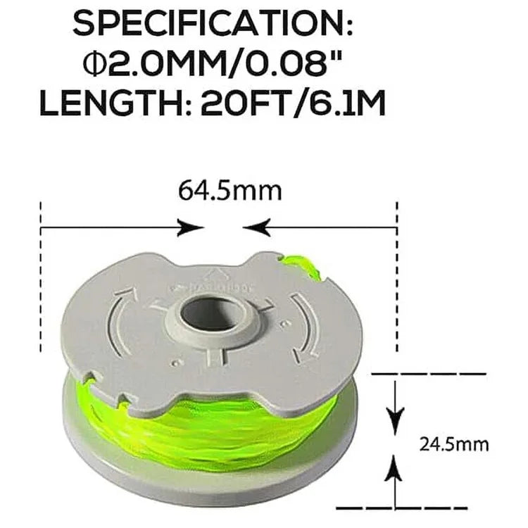 3PCS Lawn Mower Spool for Worx Lawn Trimmer Nylon Wire Reel WA0014