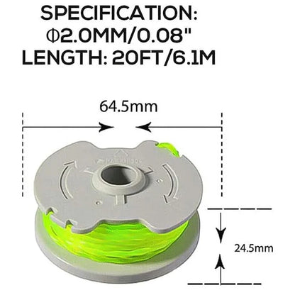 3PCS Lawn Mower Spool for Worx Lawn Trimmer Nylon Wire Reel WA0014