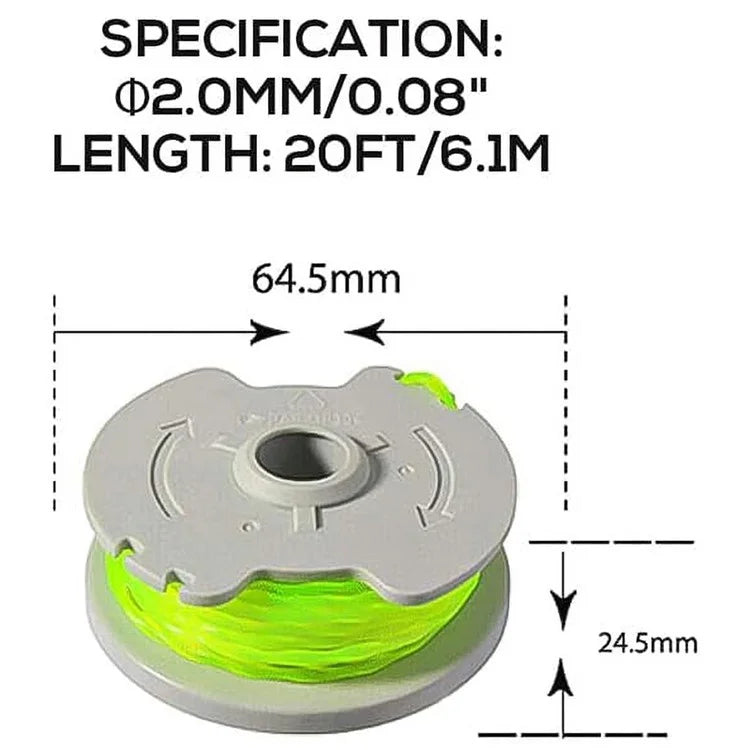 4PCS For Worx Lawn Mower Spools Tear-Resistant Nylon Wire Reels WA0014