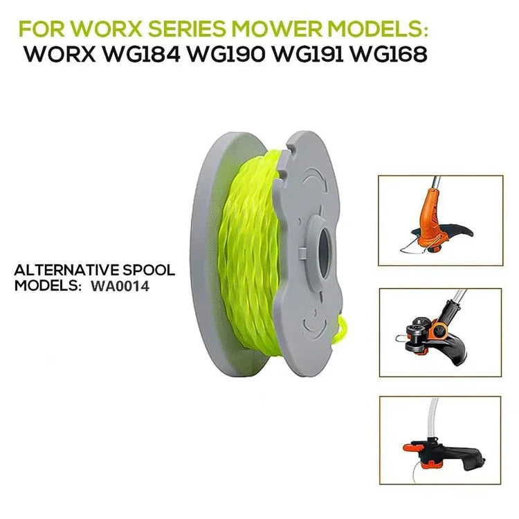 6PCS For Worx Lawn Trimmer Nylon Wire Reels WA0014 Lawn Mower Spools