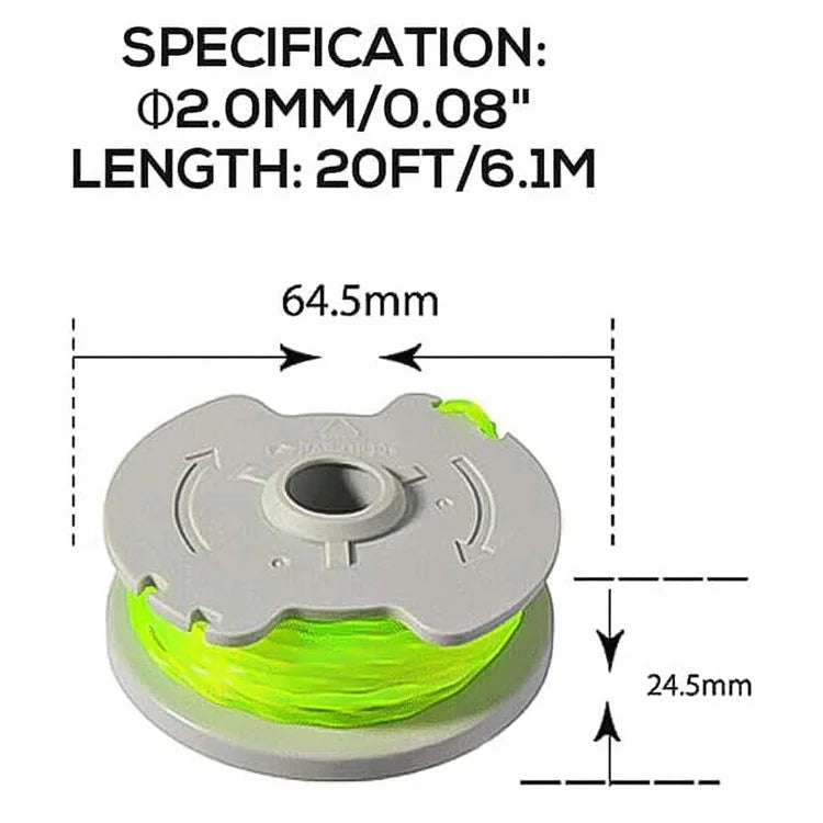 6PCS For Worx Lawn Trimmer Nylon Wire Reels WA0014 Lawn Mower Spools