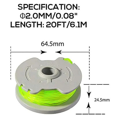 6PCS For Worx Lawn Trimmer Nylon Wire Reels WA0014 Lawn Mower Spools